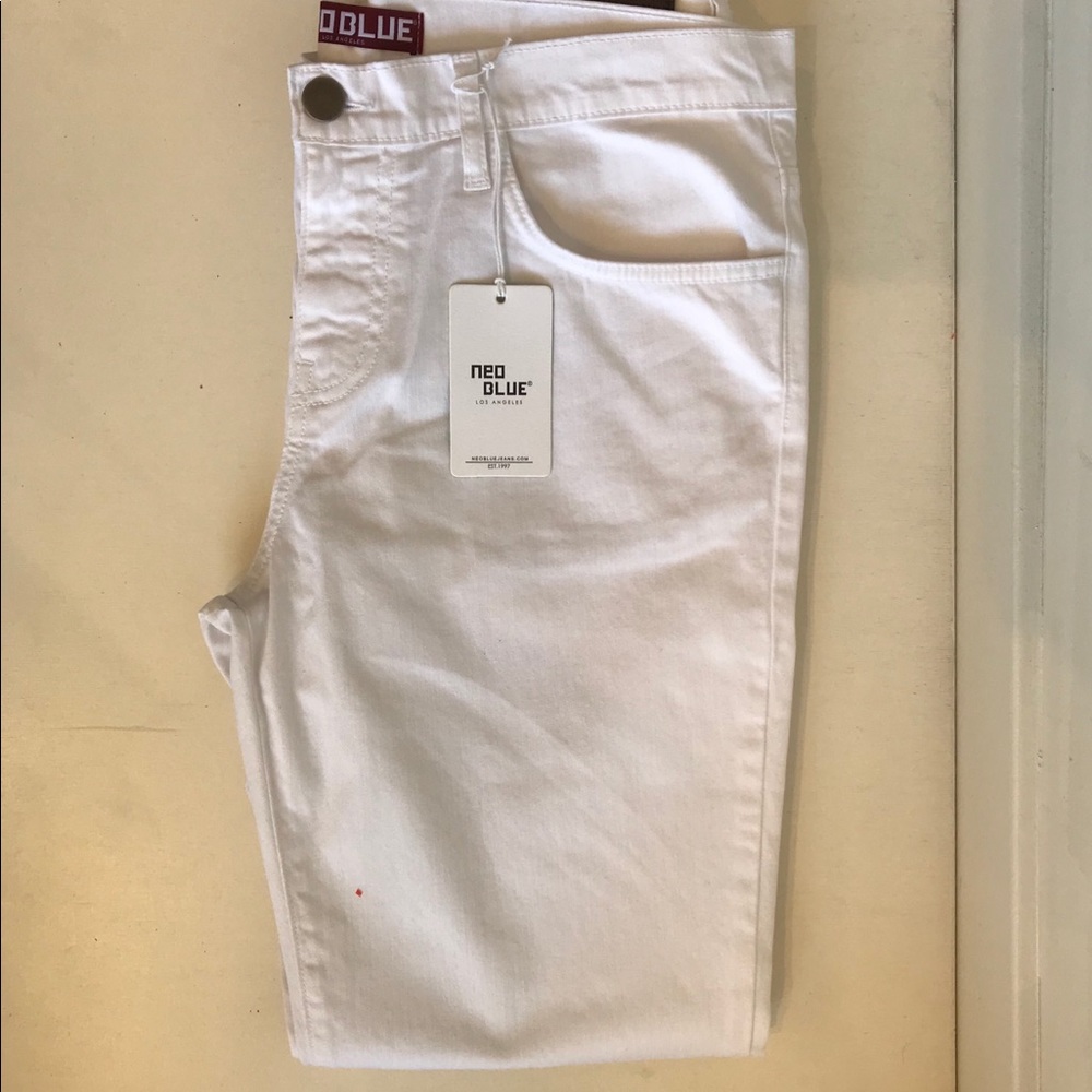 Neo Blue White Jeans